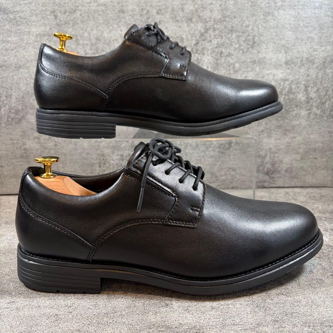 極美品　ロックポート　レザー　ビジネスシューズ　防水　プレーントゥ　黒　27cm