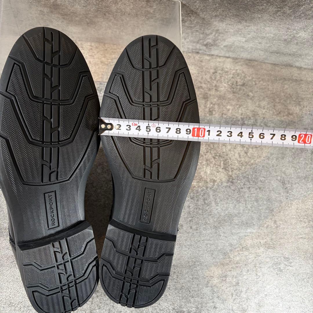 極美品　ロックポート　レザー　ビジネスシューズ　防水　プレーントゥ　黒　27cm