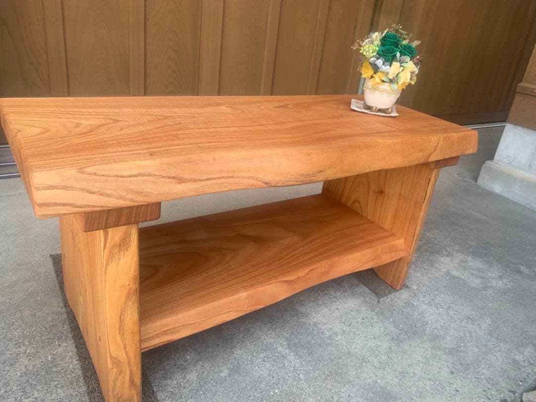 夏セールＢ：サイドテーブル、TV台、飾り棚＊棚有【魅力的な杢目、色艶】