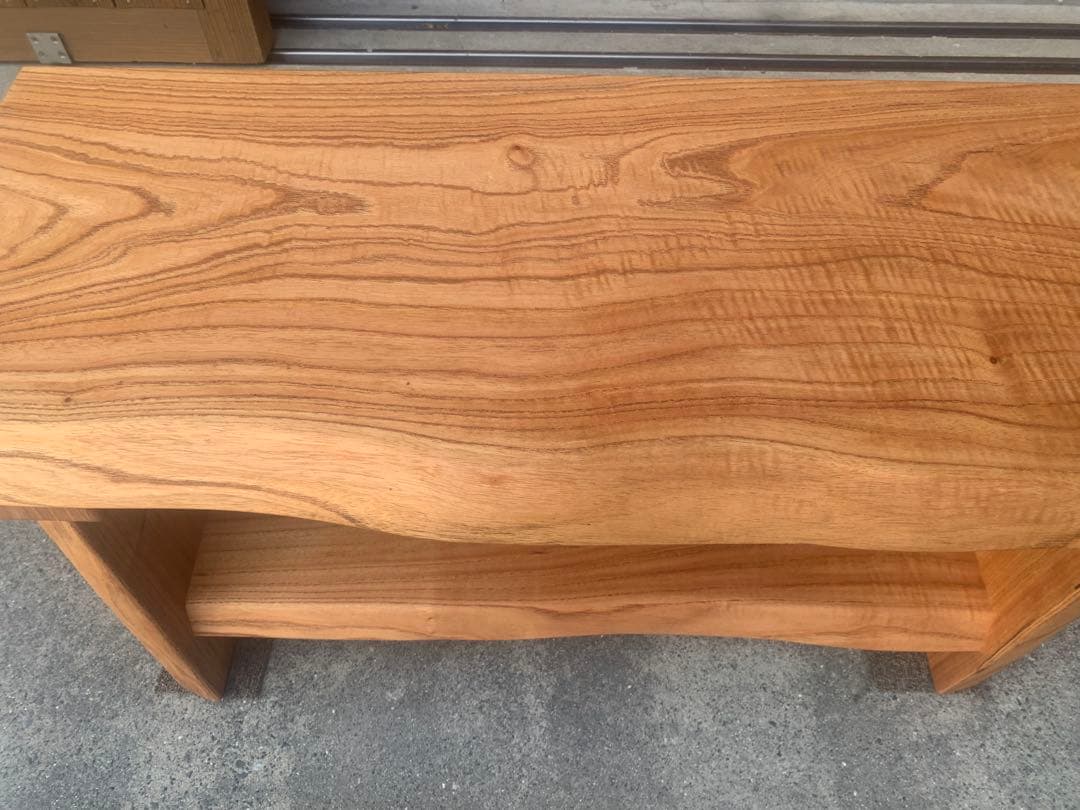 夏セールＢ：サイドテーブル、TV台、飾り棚＊棚有【魅力的な杢目、色艶】