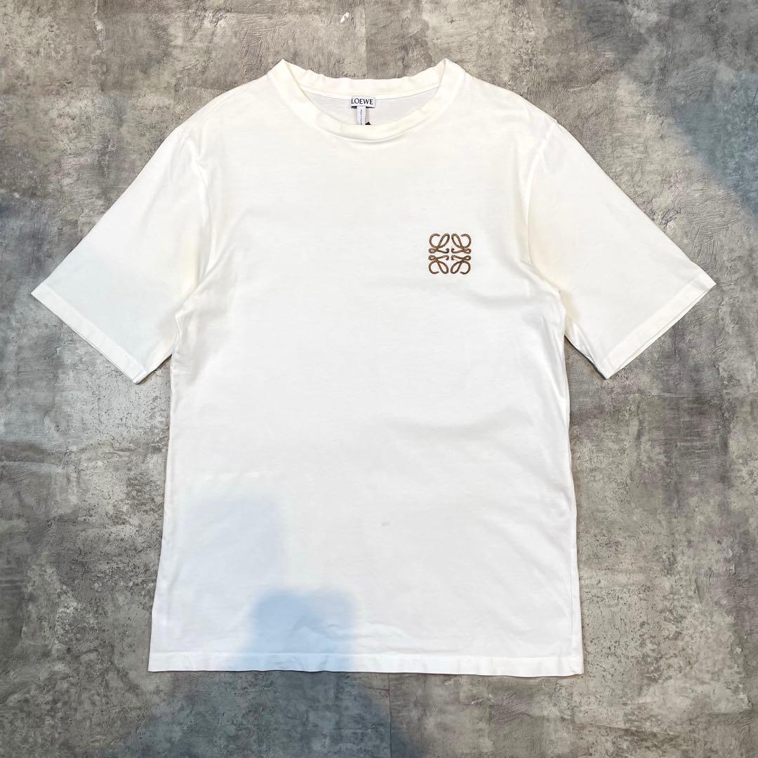 LOEWE アナグラム刺繍 ワンポイント Tシャツ メンズ