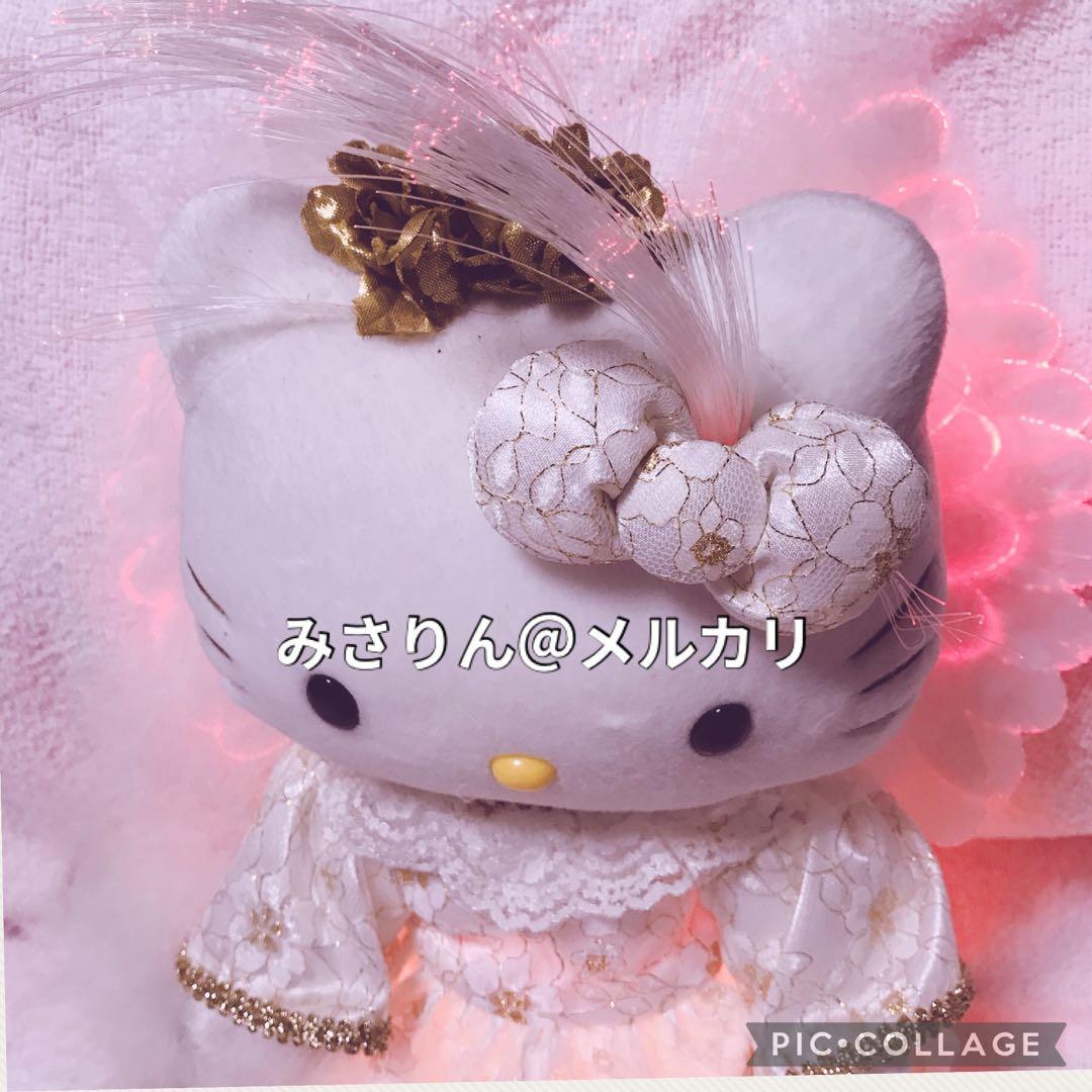 新品 ハローキティ エンジェルキティ ぬいぐるみ 大きい 光ライト ウェディング