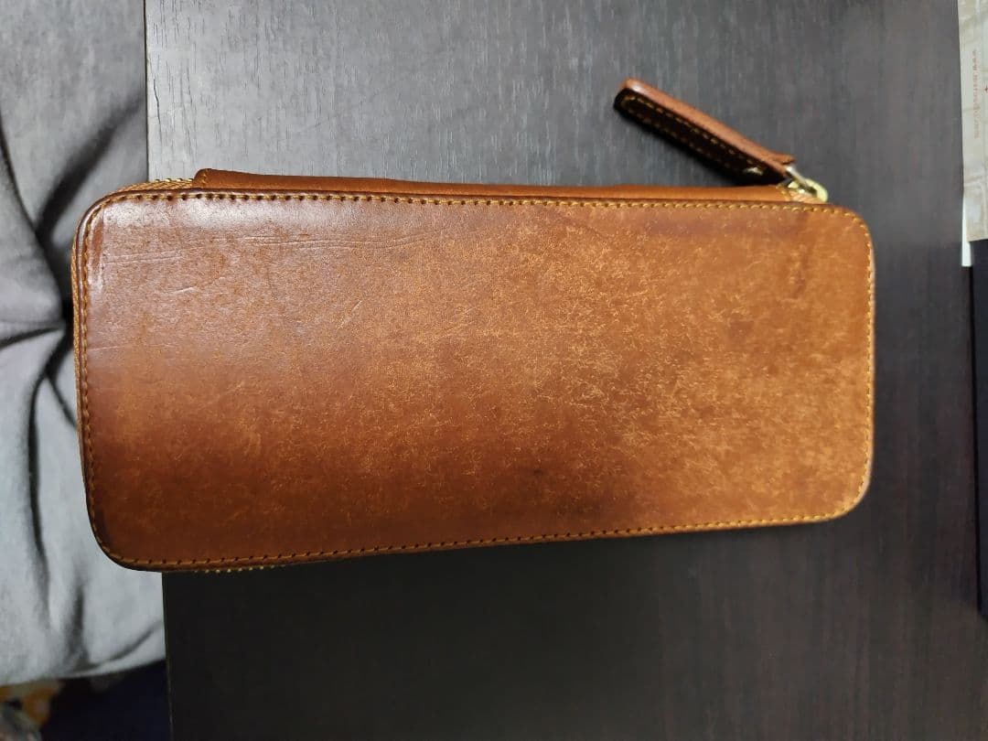 Bahagia&Craft ラウンドジップペンケース プエブロ コニャック