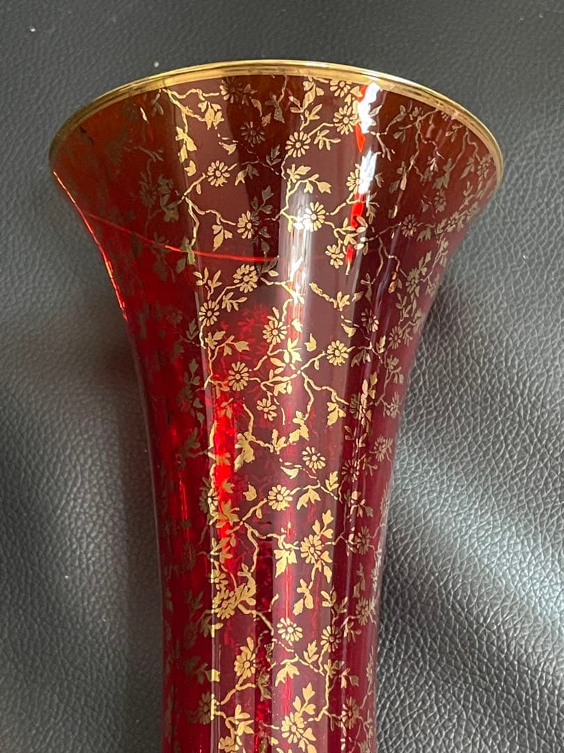 沖縄琉球ガラス　金色模様品