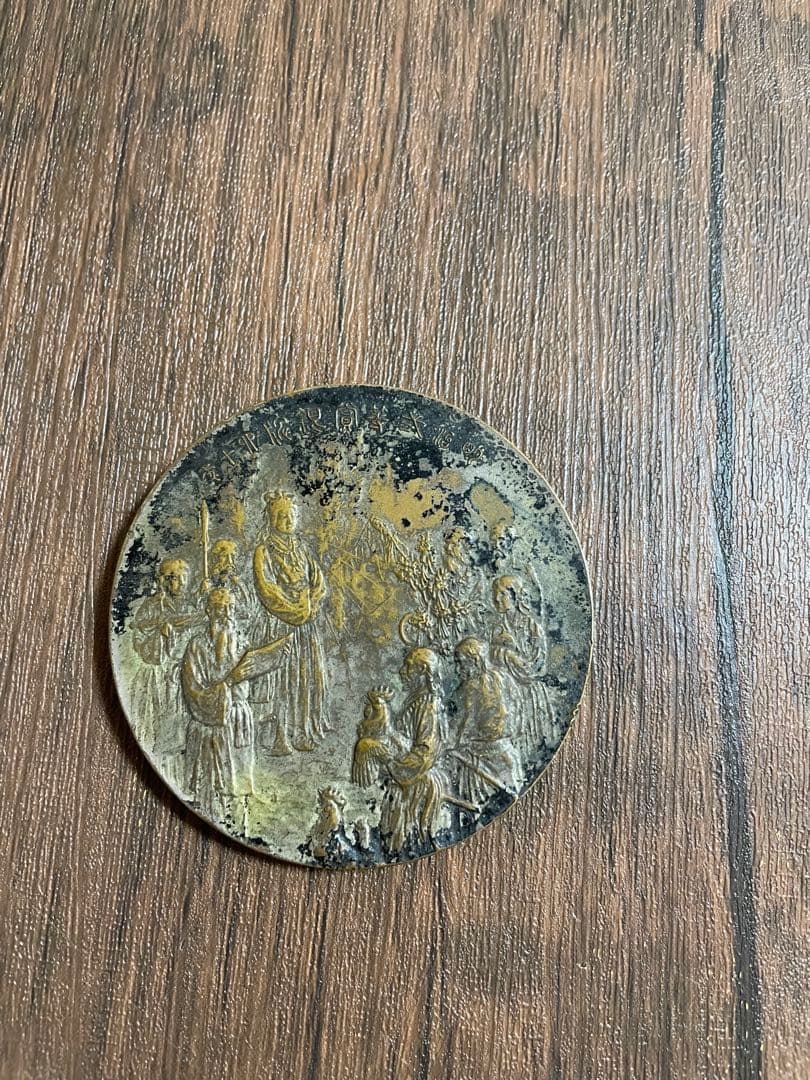 弐等賞銀牌 約154.5g 海野美盛作農商務省2等賞 アンティーク メダル 菊紋