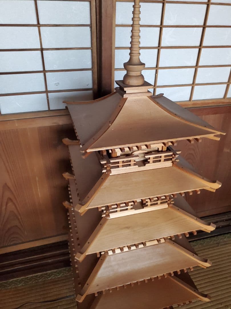 旧家蔵出し 五重塔 木製