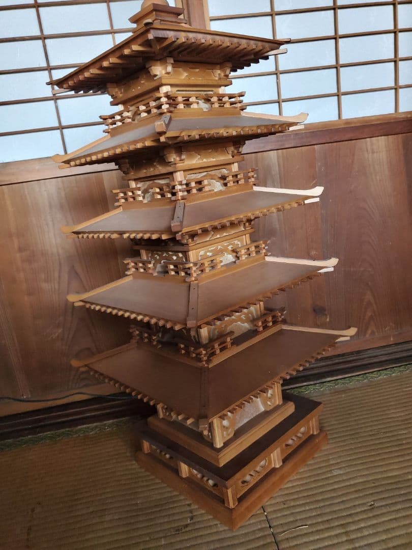 旧家蔵出し 五重塔 木製
