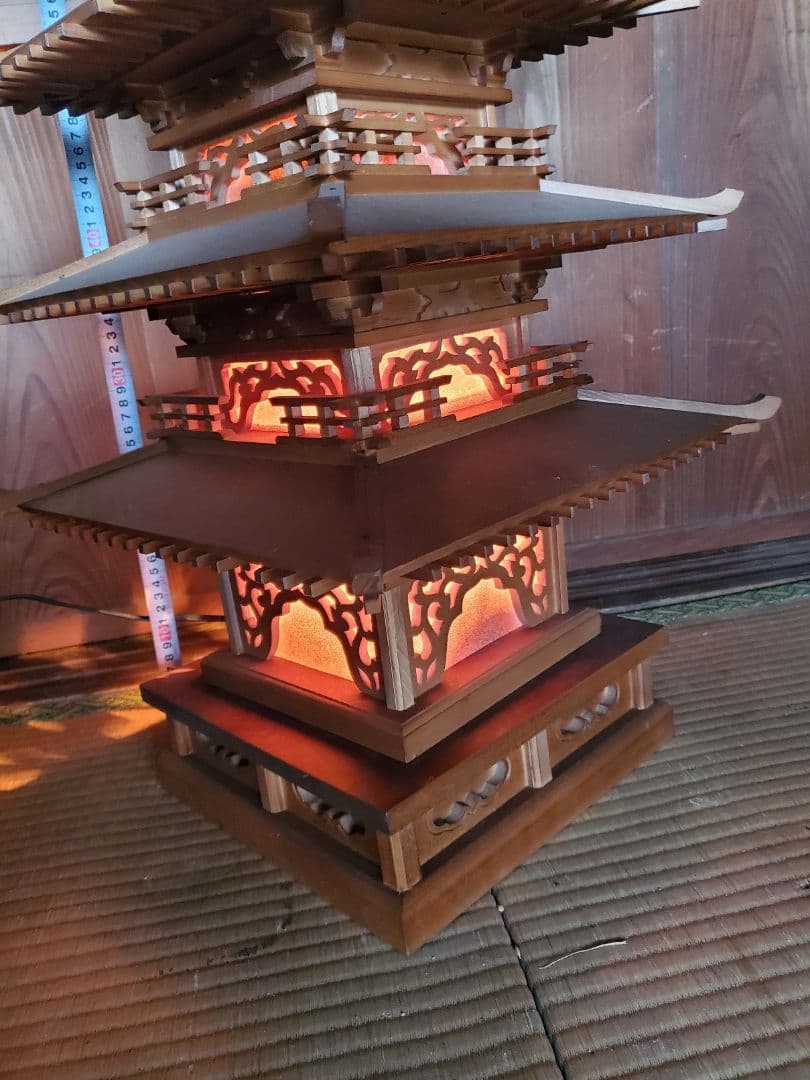 旧家蔵出し 五重塔 木製