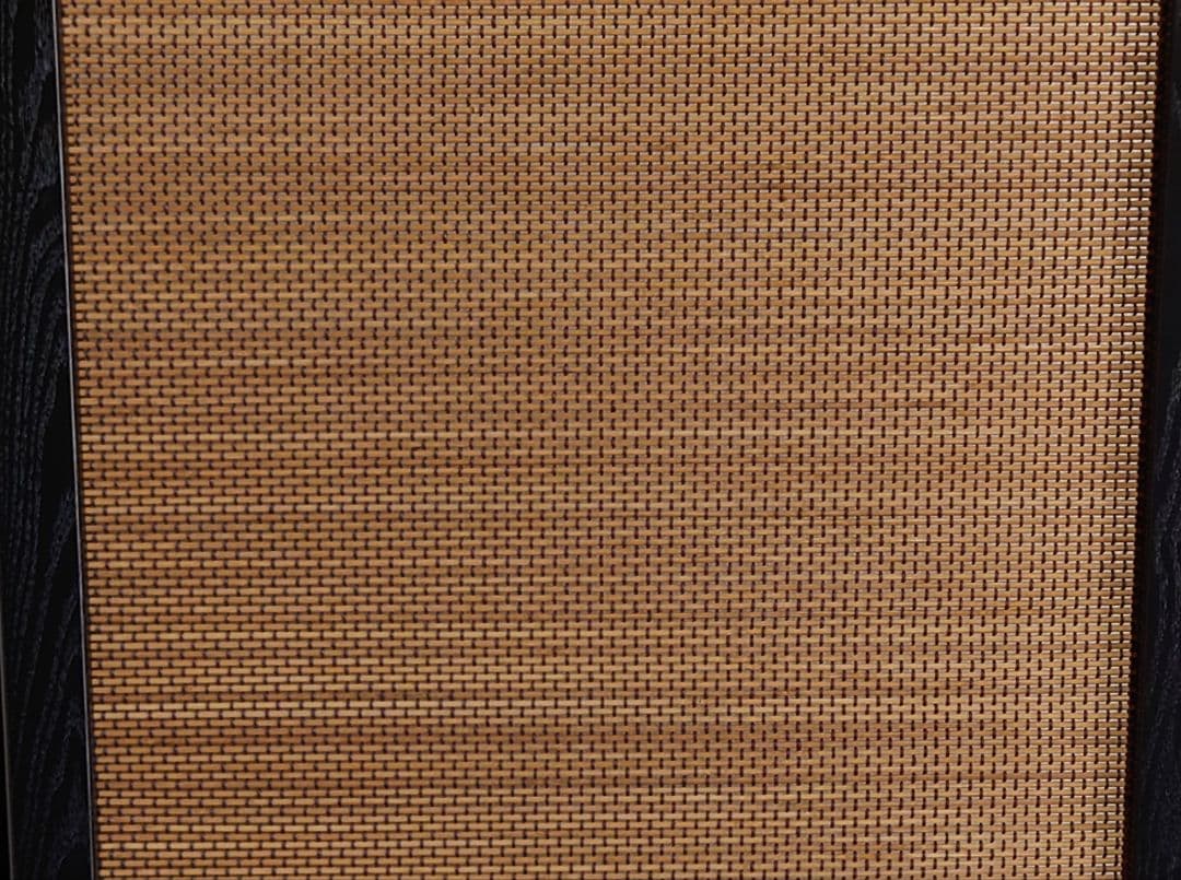 １台限定#3連限定パーテーション　フレームブラック燻し竹衝立　限定スクリーン