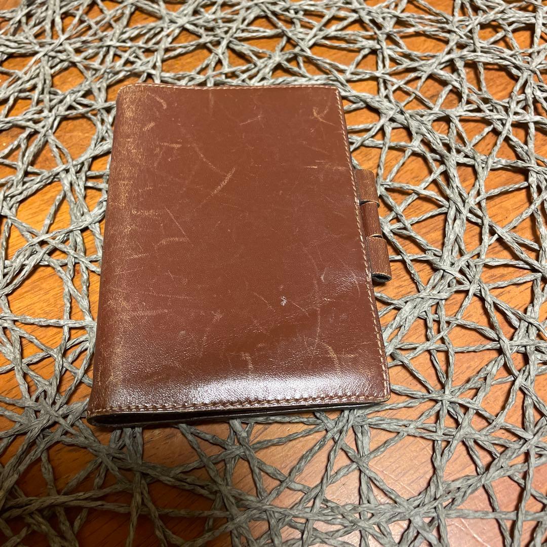 エルメス　手帳カバー　ブラウン