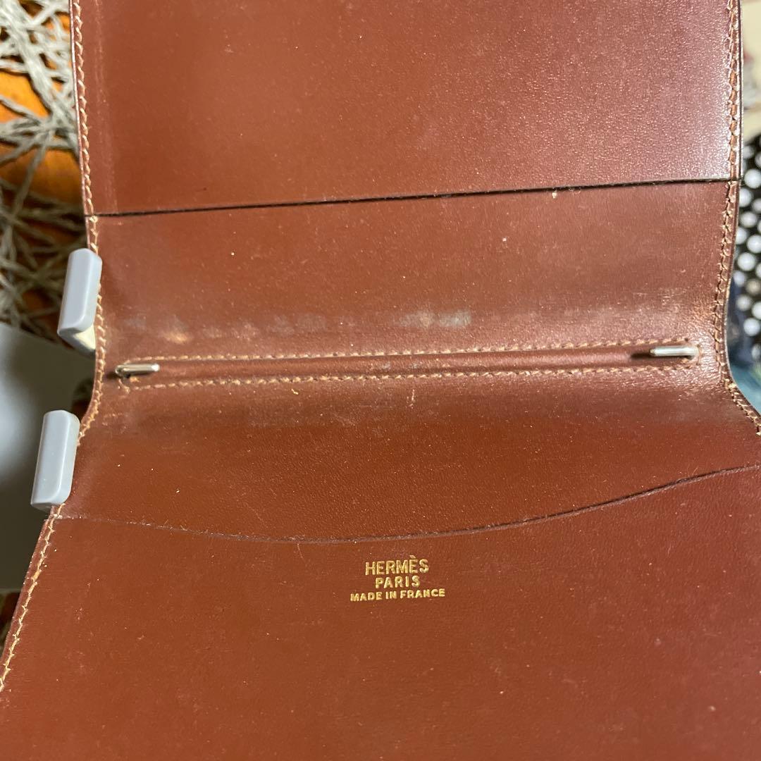 エルメス　手帳カバー　ブラウン