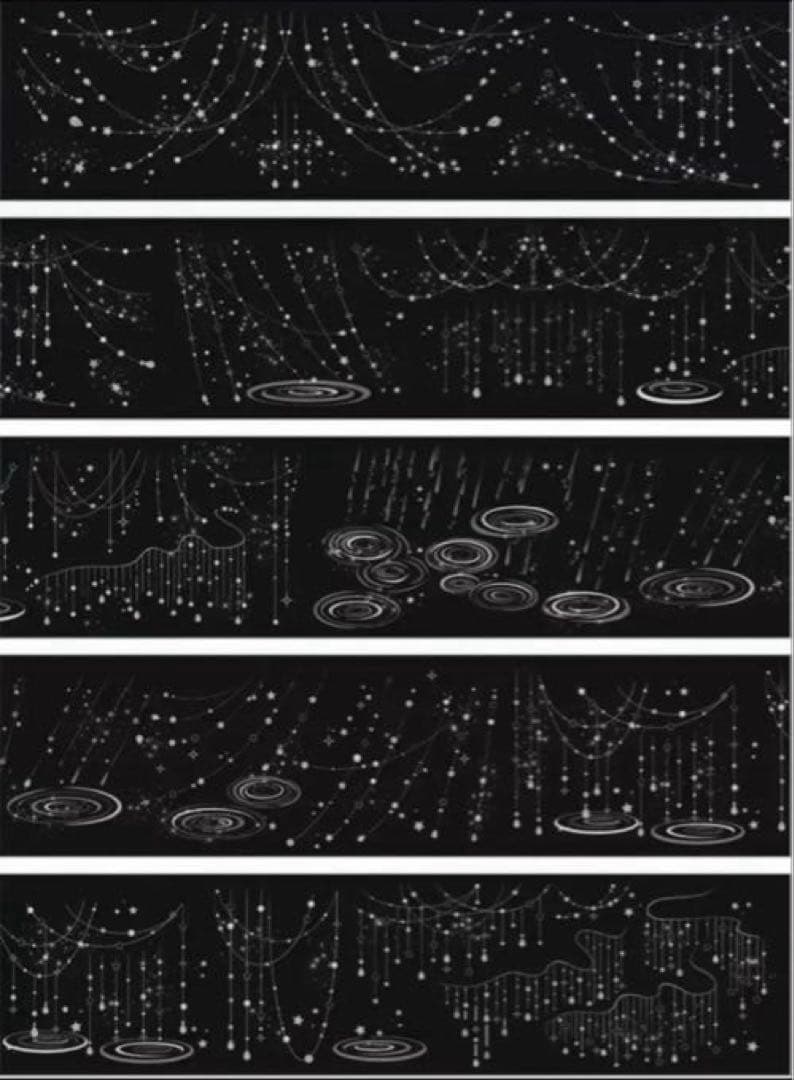 PET 6cm×5m 雨落 海外マスキングテープ　海外マステ　雨　水たまり　装飾