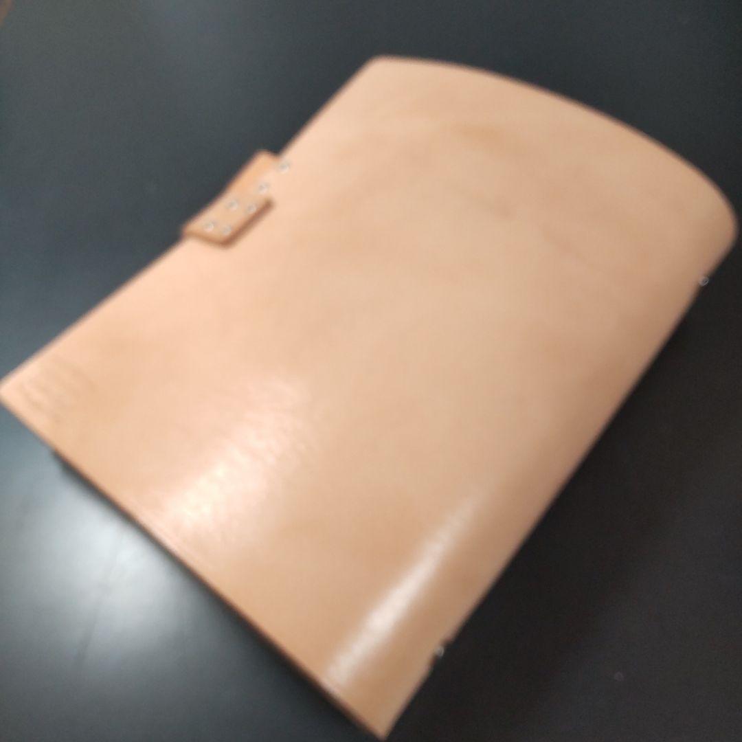 一枚革国産サドルレザー手帳　A5サイズナチュラル　25mmリング