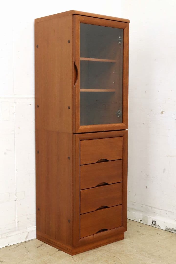 ジャパンヴィンテージ【日田工芸】チーク材 キャビネット飾り棚・収納・北欧スタイル