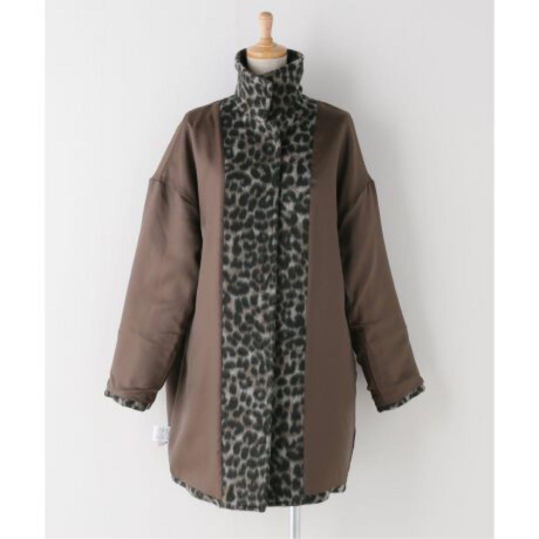 Spick and Span レオパードシャギーバルカラーコート
