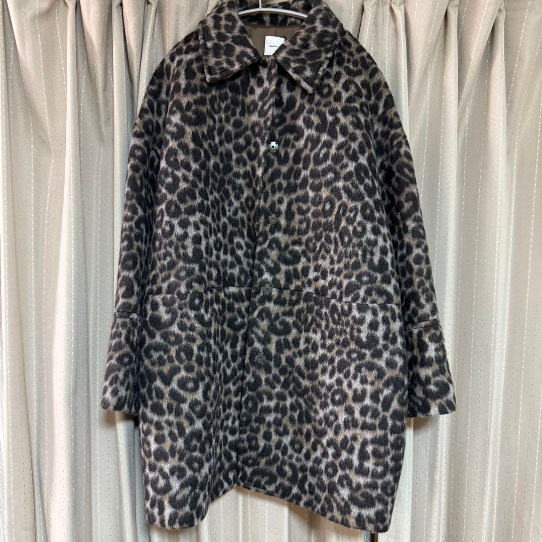 Spick and Span レオパードシャギーバルカラーコート
