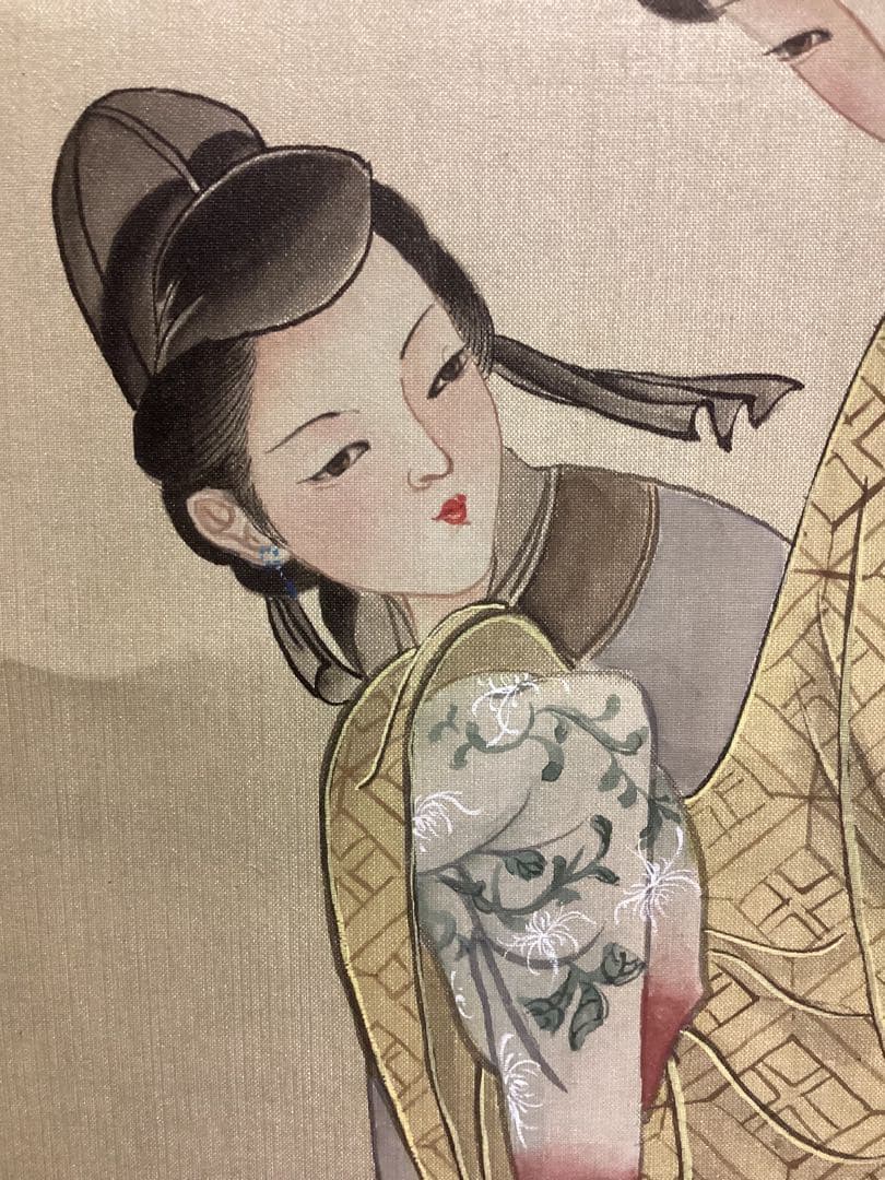 中国美術　アート　掛け軸　銭選写　『楊貴妃』