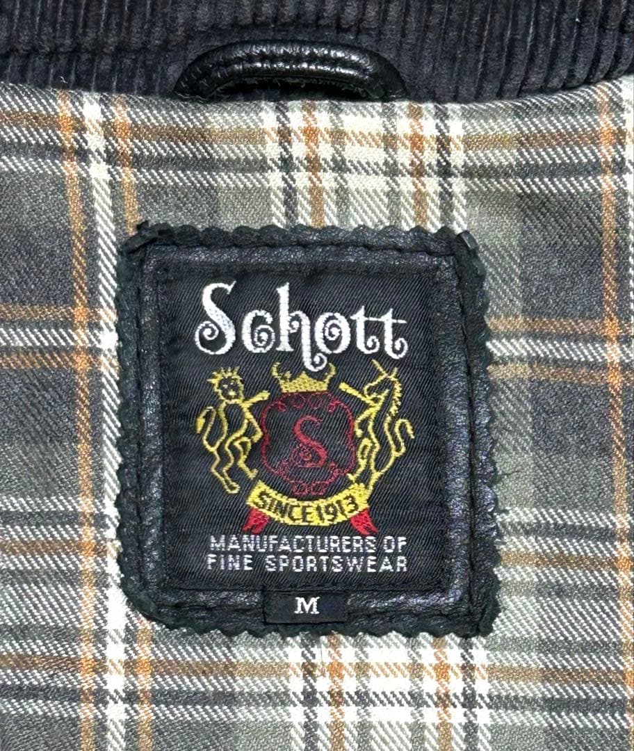 ⑥schott クラシックレーサー【M】革ジャンninjaハーレーgpzショベル