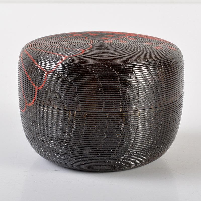 茶道具　加賀蒔絵師　中谷秀斉作　寿輪棗　共箱　V　R6440