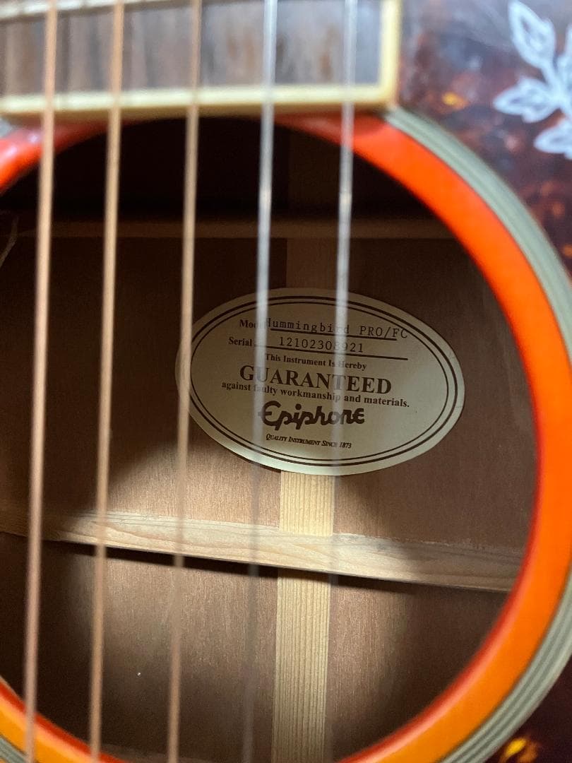 Epiphone Hummingbird PRO エレアコ チューナー/ケース