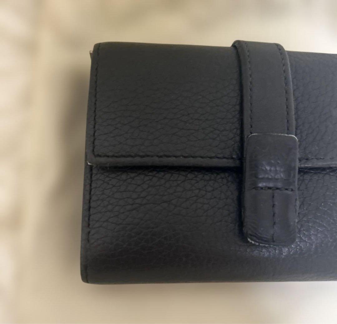 K*K様 LOEWE 黒 レザー 三つ折り財布