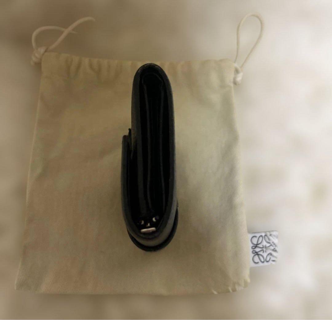 K*K様 LOEWE 黒 レザー 三つ折り財布
