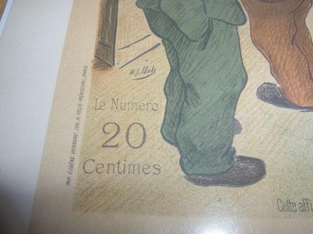 美品 1896年 フランス ポスター版画◆小競り合い Henri-Gabriel