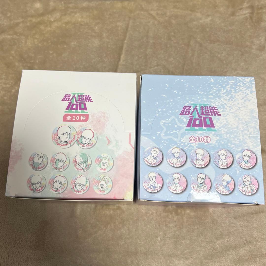 モブサイコ100 水彩缶バッジ 中国限定 58mm ボックス 霊幻 茂夫 テル