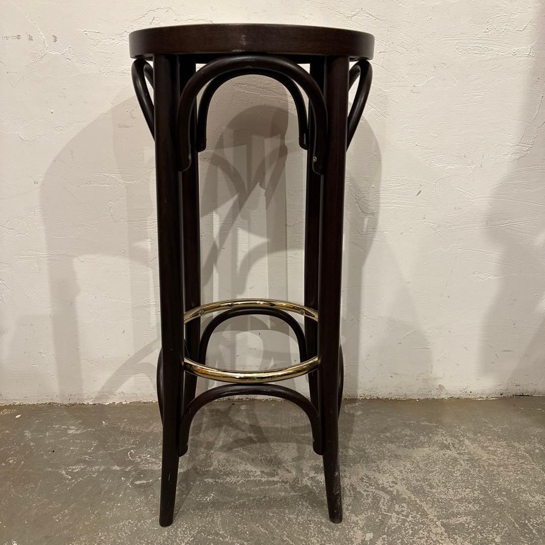 ヴィンテージ　ラウンド　スツール　ハイチェア　座面装飾　1