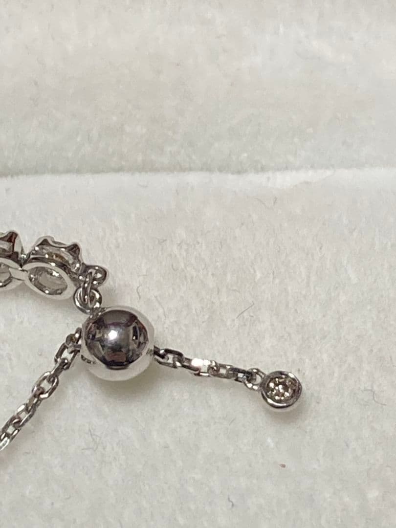 K18WG ダイヤモンド チェーンリング QVC ダイヤモンド