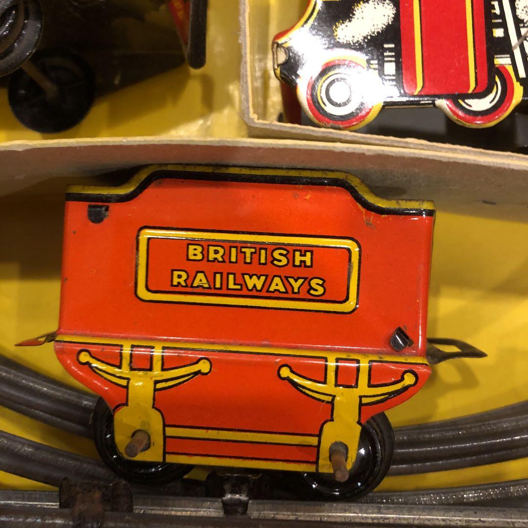 アンティーク　ゼンマイ仕掛けのイギリス製機関車セット