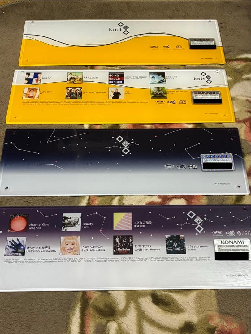 jubeat ユビート ニット コピオス 筐体パネル 4種セット