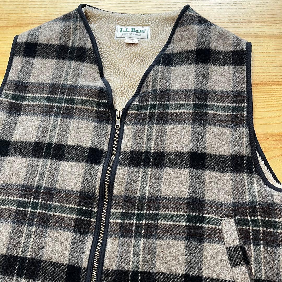 L.L.Bean USA製 90s〜00s ウールボアベスト 美品 サイズフリー