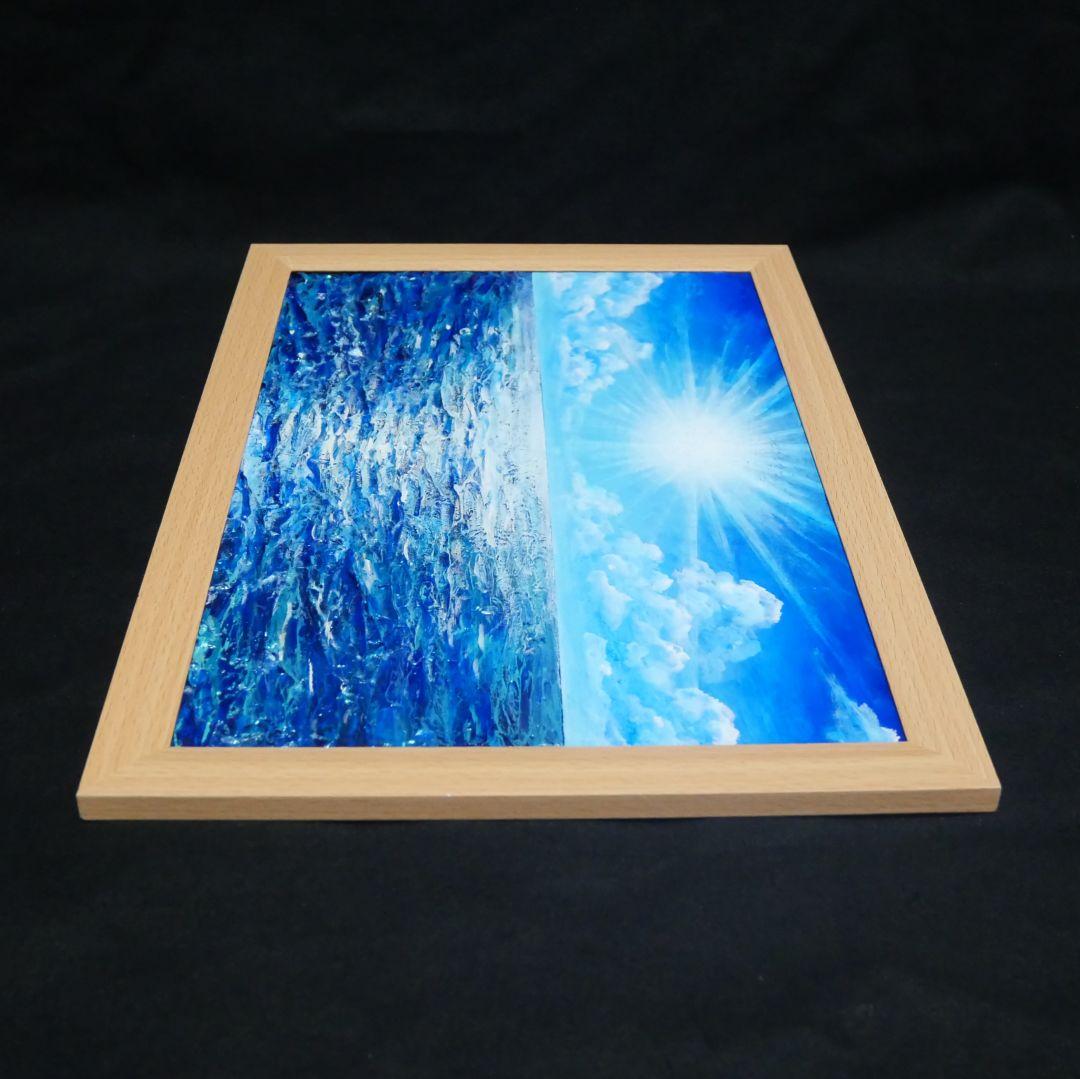 油絵 油彩 油彩画 絵 絵画 【輝きの海】