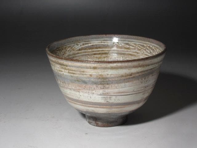 ☆　古三嶋茶碗　時雨　裏千家　十四代　淡々斎の花押がございます☆y604