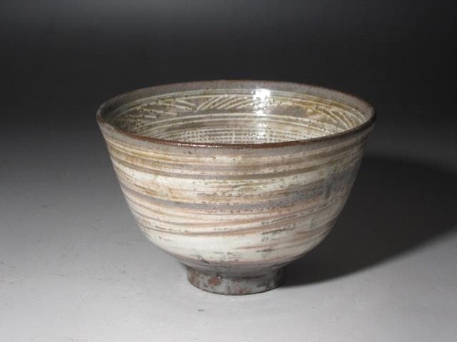 ☆　古三嶋茶碗　時雨　裏千家　十四代　淡々斎の花押がございます☆y604