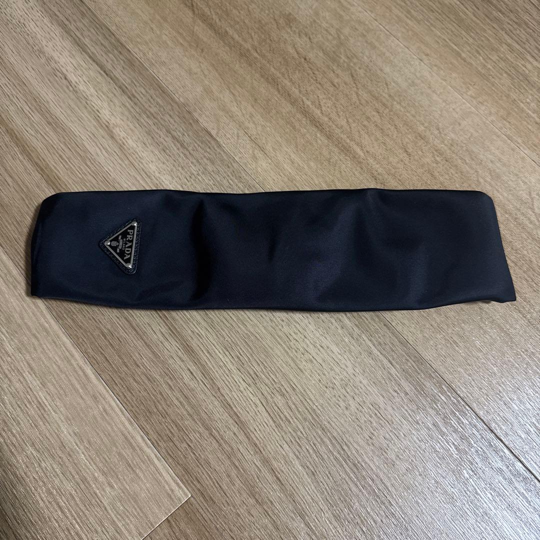 PRADA Re Nylon トライアングルロゴ ヘッドバンド 正規品