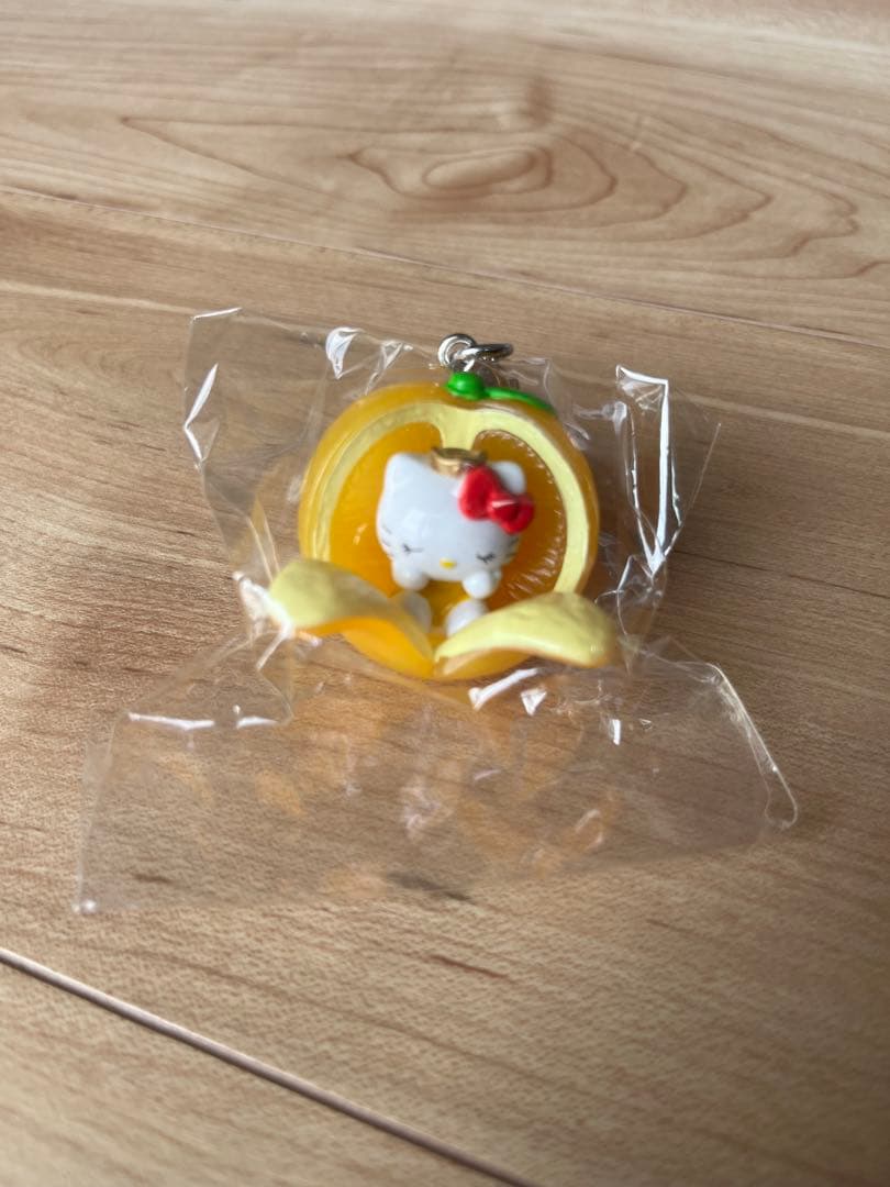 【ご当地キティ】　山口限定　夏みかん　みかん　キーホルダー　根付け　根付