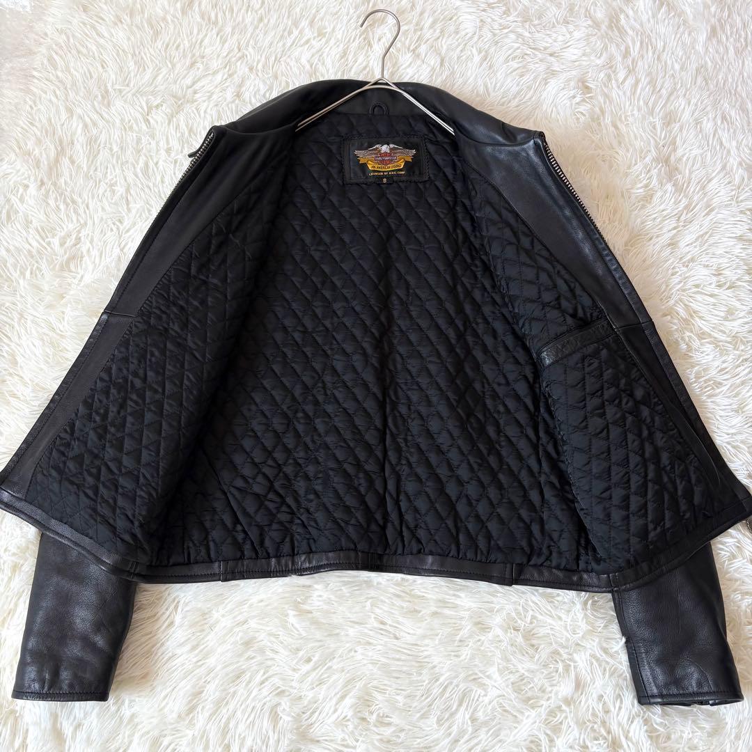 ハーレーダビッドソン シングルライダース レザージャケット ブラック S