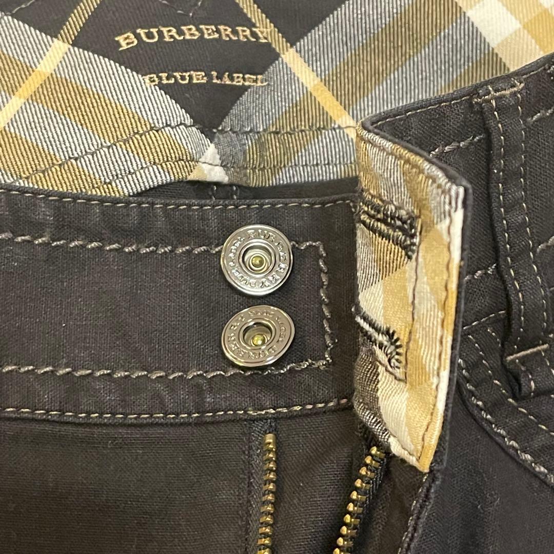【BURBERRY BLUE LABEL】ブラック ワイドパンツ