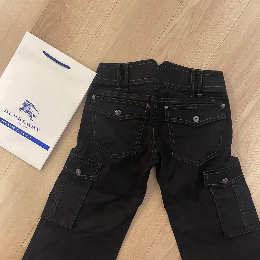 【BURBERRY BLUE LABEL】ブラック ワイドパンツ