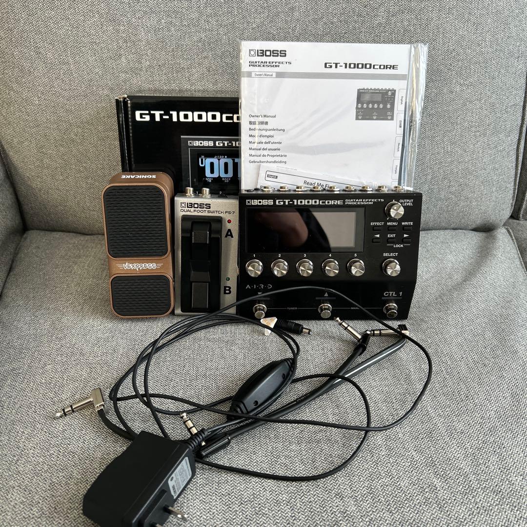 BOSS GT-1000CORE FS-7、VEXPRESSフットペダル　付き