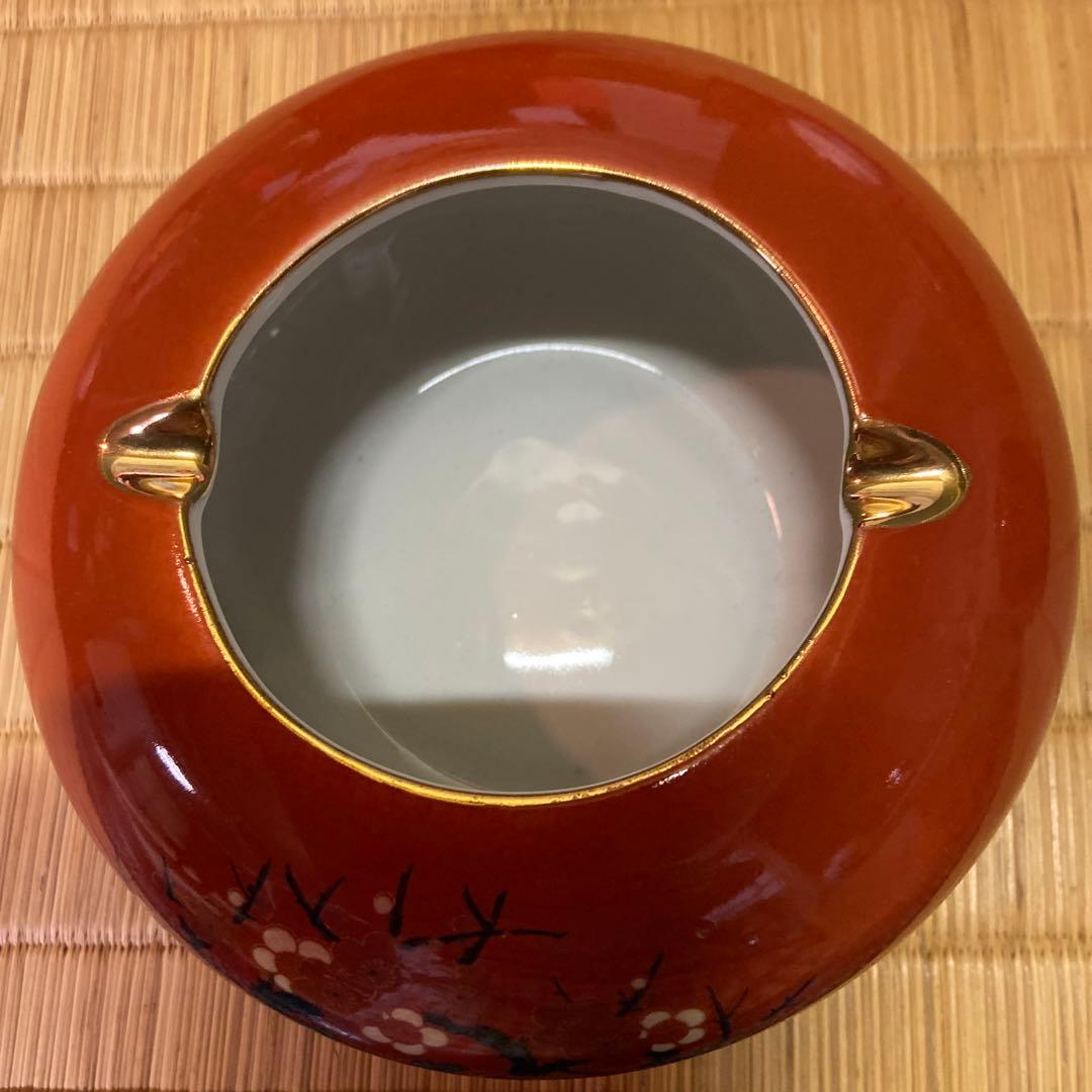 蔵出し！昭和レトロ【　飾り皿・花入・灰皿・皿立て・松梅菊　】金彩4点セット