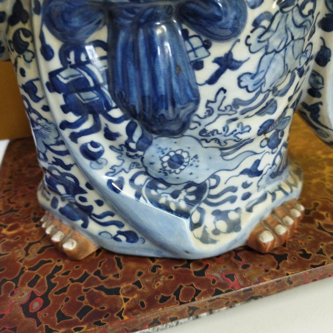 九谷焼陶器 布袋様 骨董品 招福 高さ ３８ｃｍ