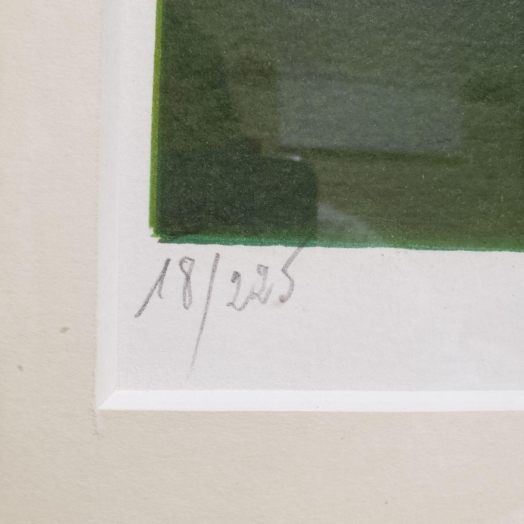 【希少】ジャック、デベルト　シャンタコゴルフ場リトグラフ 116cm 直筆サイン