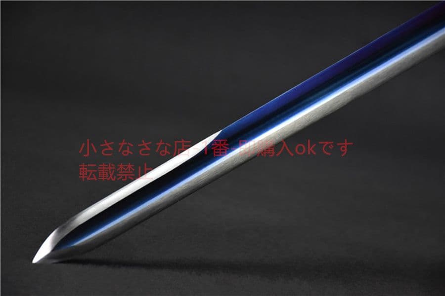 高マンガン鋼焼青溝烏木鞘銀装唐剣 武具　刀装具　日本刀　模造刀   居合刀