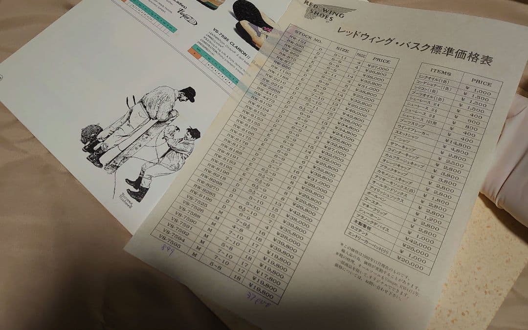 レッドウィングカタログ 1992年　A4版