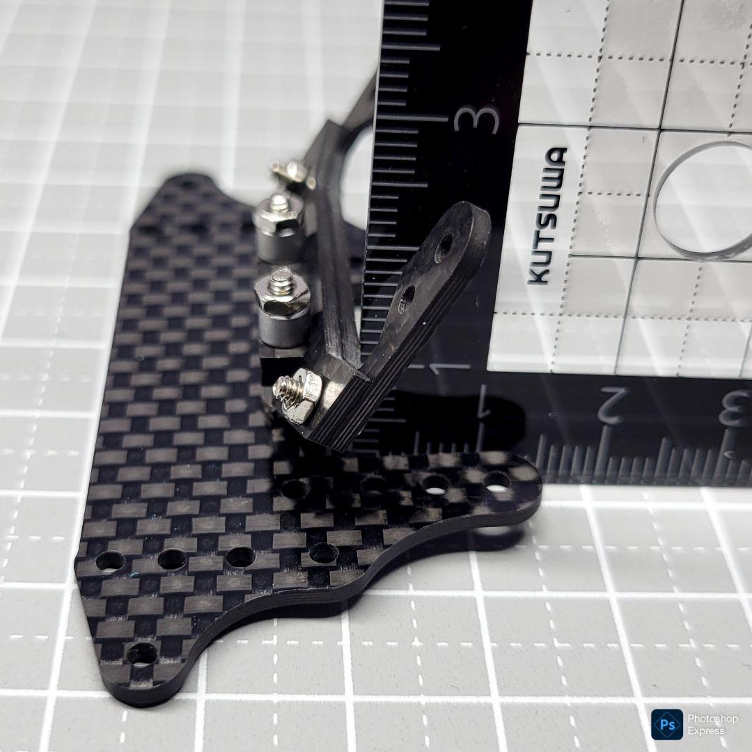 残り1個 CH-Fix【CNC加工】 フロント提灯用ヒンジ カーボンパーツセット