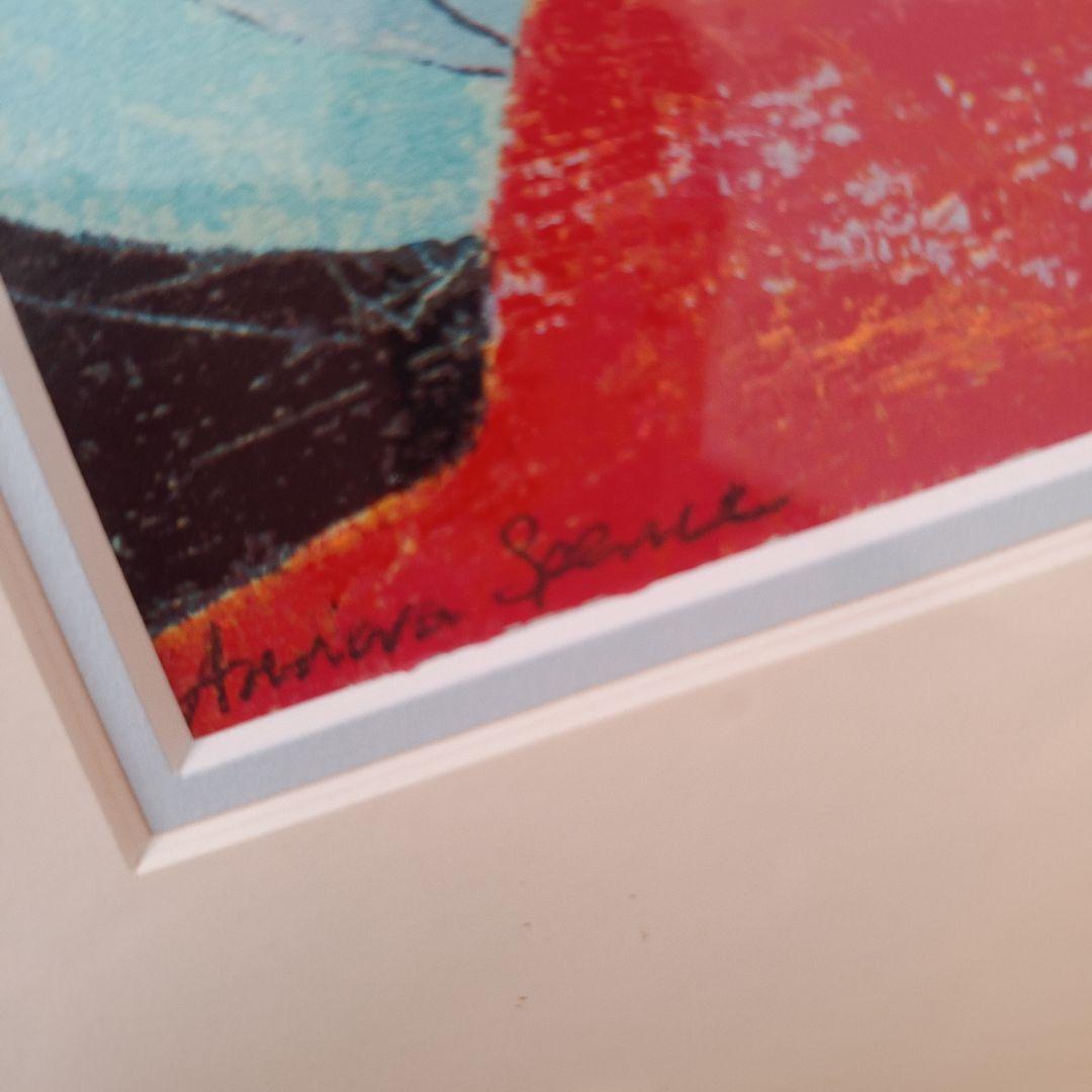 シルクスクリーン 　 スペンス「鳥の綱渡り」