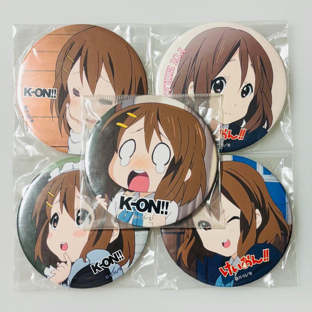 けいおん!! TBS限定 平沢唯 缶バッジ5種 唯ちゃん 限定デカバッチ
